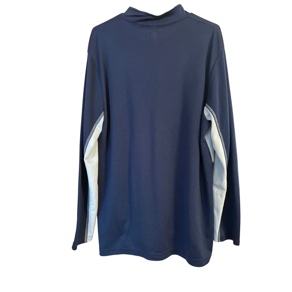 Majestic New York Yankees Mens XL Cool Base Quarter Zip Pullover Navy Blue MLB
